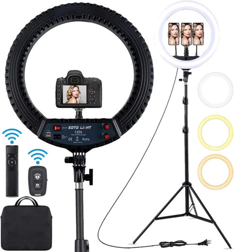 18" ring light with tripod